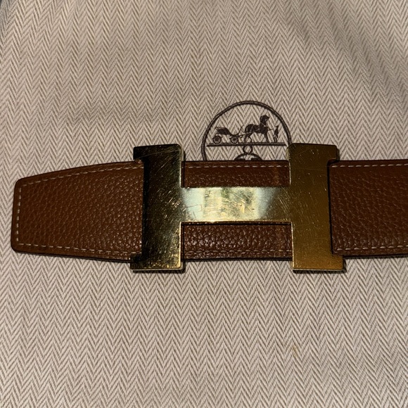 Constance belt buckle & Reversible leather strap 38 mm - Picture 2 of 9